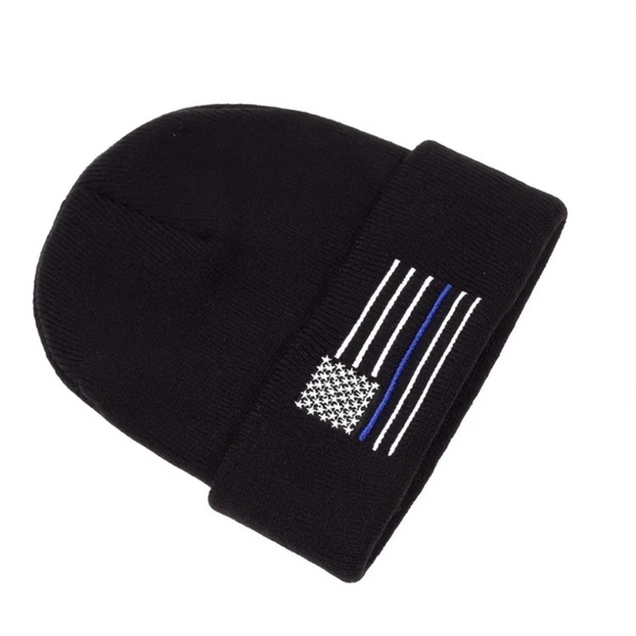 Thin Blue Line Beanie - Picture 2 of 4